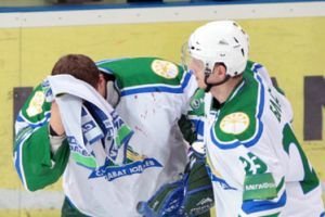 Video: Salavat's goalie Vitaly Kolesnik assaulted by a fan during a game